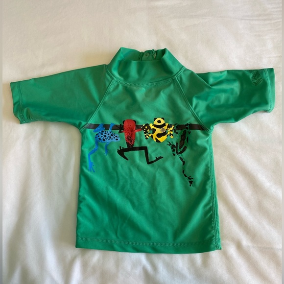 UV Skinz Frog Print 2T Kids Swim 3 Piece Set - Picture 3 of 9